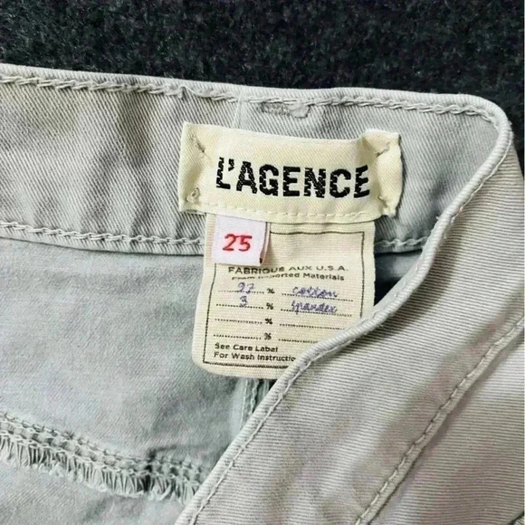 L'AGENCE Ryland high rise shorts women 25 jeans raw hem marsh 2463PNK CUT‎ 1518 - Picture 1 of 5
